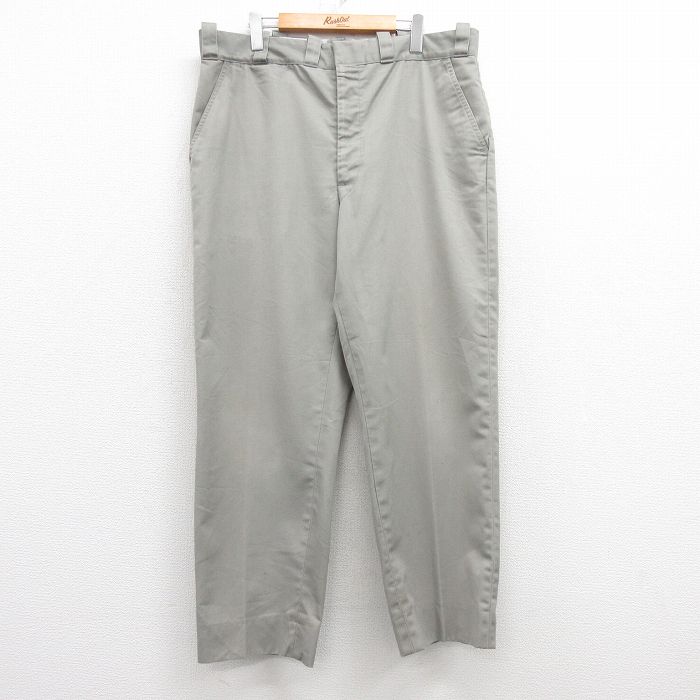 W39★古着 ワーク パンツ メンズ 80年代 80s USA製 タロン グレー系 25feb20 中古 ボトムス ロング