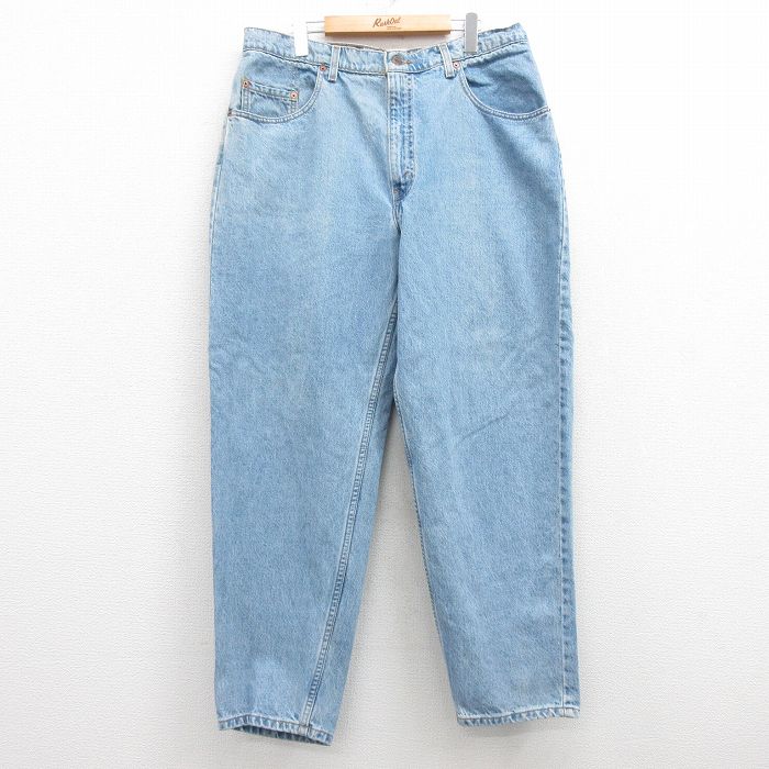 W36★古着 リーバイス Levis 560 ジーンズ メンズ 90年代 90s テーパード コットン USA製 紺 ネイビー デニム 25feb20 中古 ボトムス ジーパン Gパン ロング パンツ