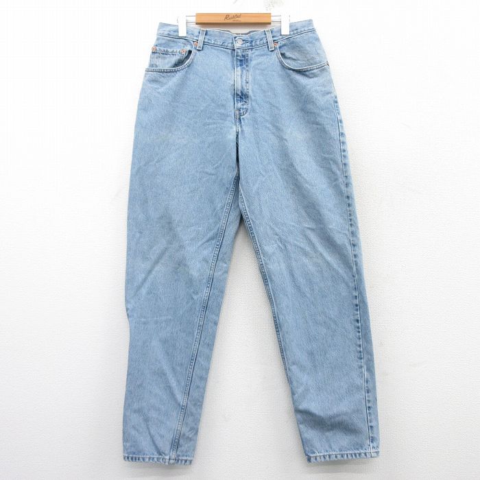 W34★古着 リーバイス Levis 560 ジーンズ メンズ 00年代 00s テーパード コットン 紺 ネイビー デニム 【spe】 25feb20 中古 ボトムス ジーパン Gパン ロング パンツ