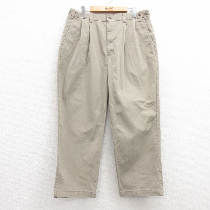 W36★古着 ドッカーズ パンツ メンズ コットン 薄ベージュ カーキ 25feb21 中古 ボトムス ロング