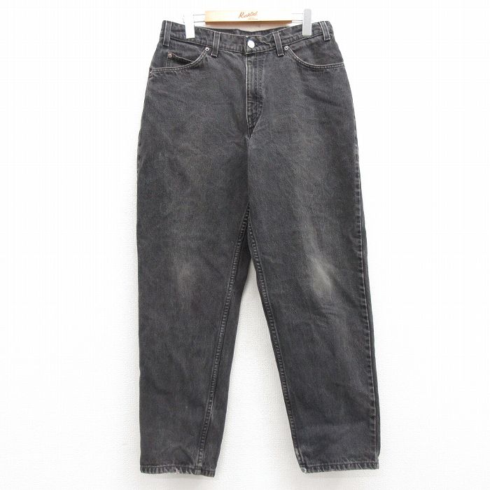 W32★古着 リーバイス Levis 560 ジーンズ メンズ 00年代 00s テーパード コットン 黒 ブラック デニム 【spe】 25feb21 中古 ボトムス ジーパン Gパン ロング パンツ