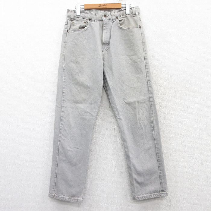 W32★古着 ギャップ GAP ジーンズ メンズ 90年代 90s コットン 薄グレー デニム 25feb21 中古 ボトムス ジーパン Gパン ロング パンツ