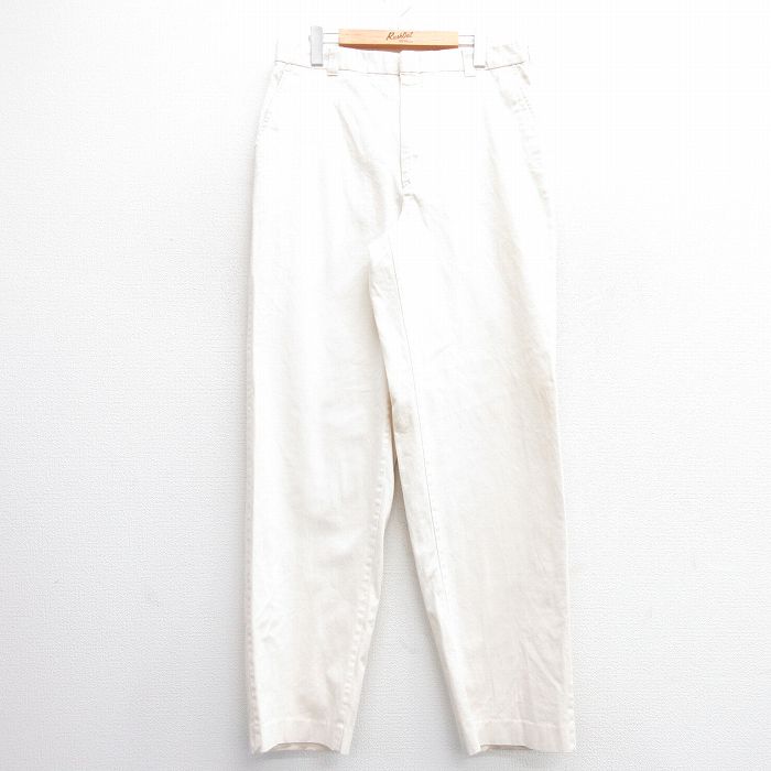 W34★古着 アメリカンイーグル American Eagle スラックス パンツ メンズ 90年代 90s 生成り 25feb22 中古 ボトムス ロング