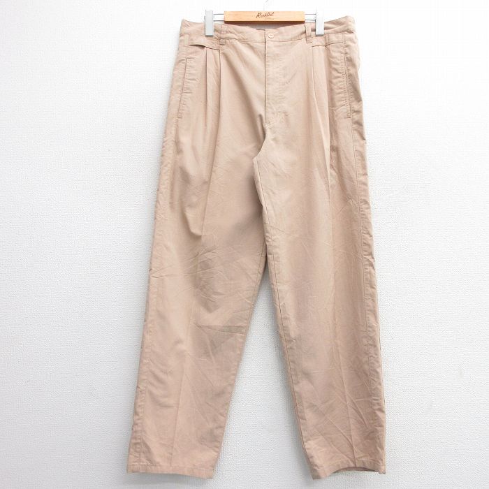 【50%OFF】W34★古着 ギタノ GITANO パンツ メンズ 90年代 90s ベージュ カーキ 25feb22 中古 ボトムス ロング
