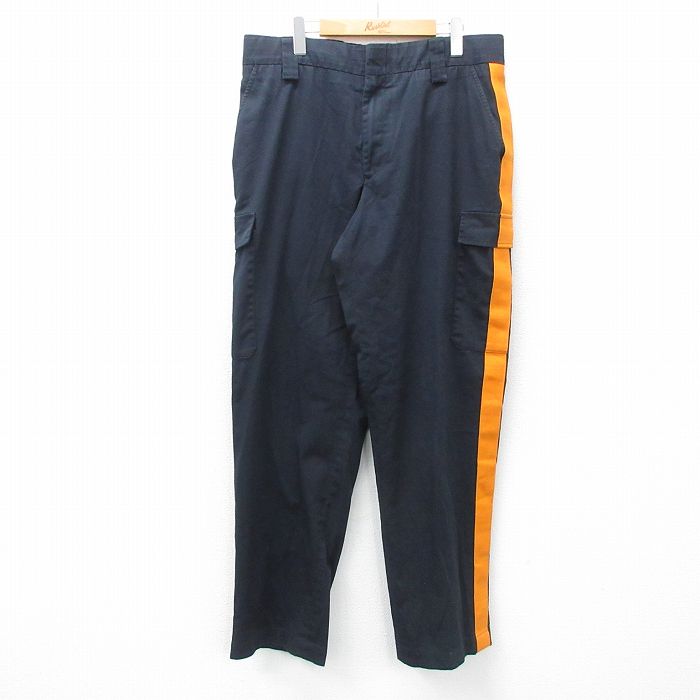 W35★古着 ブラウアー Blouer ワーク カーゴ パンツ メンズ 濃紺他 ネイビー 25feb25 中古 ボトムス ロング