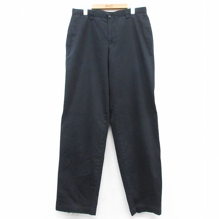 W35★古着 ドッカーズ パンツ メンズ 00年代 00s コットン 黒 ブラック 25feb25 中古 ボトムス ロング
