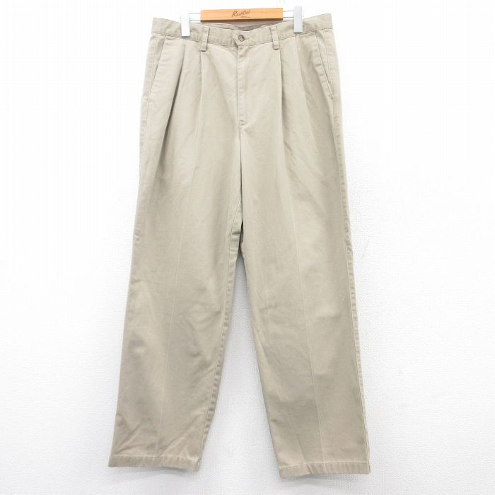 【50%OFF】W36★古着 ドッカーズ パンツ メンズ 00年代 00s コットン ベージュ カーキ 25feb25 中古 ボトムス ロング