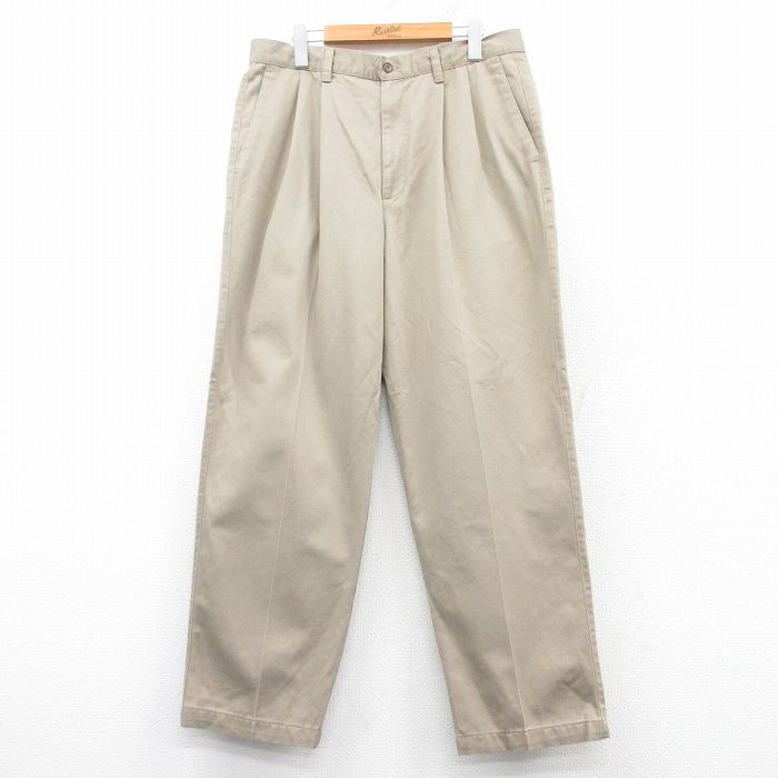 W36★古着 ドッカーズ パンツ メンズ 00年代 00s コットン ベージュ カーキ 25feb25 中古 ボトムス ロング