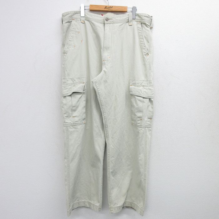 W40★古着 リーバイス Levis カーゴ パンツ メンズ 大きいサイズ コットン ベージュ系 カーキ 25feb25 中古 ボトムス ロング