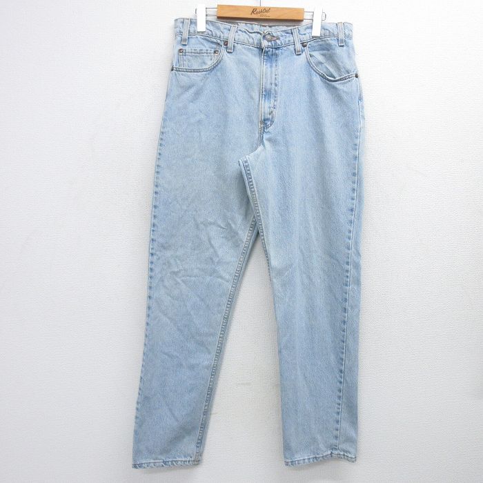 【20%OFF】W33★古着 リーバイス Levis 540 ジーンズ メンズ 90年代 90s コットン USA製 薄紺 ネイビー デニム 【spe】 25feb25 中古 ボトムス ジーパン Gパン ロング パンツ