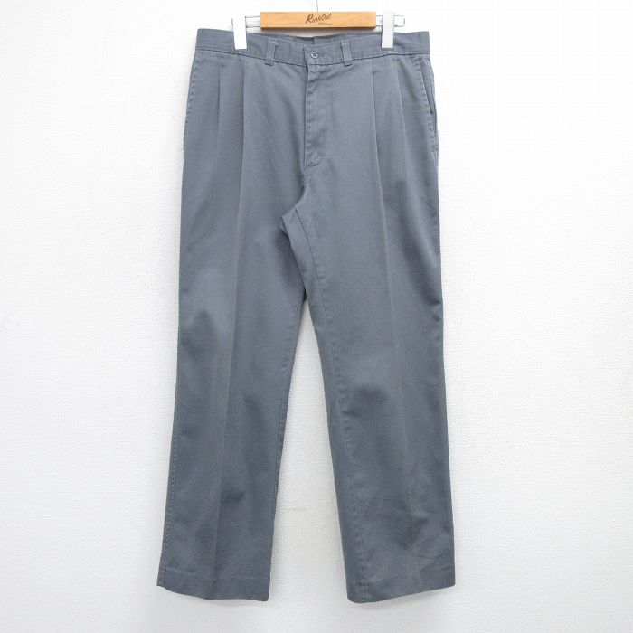 W33★古着 ランズエンド パンツ メンズ 90年代 90s USA製 グレー 25feb25 中古 ボトムス ロング