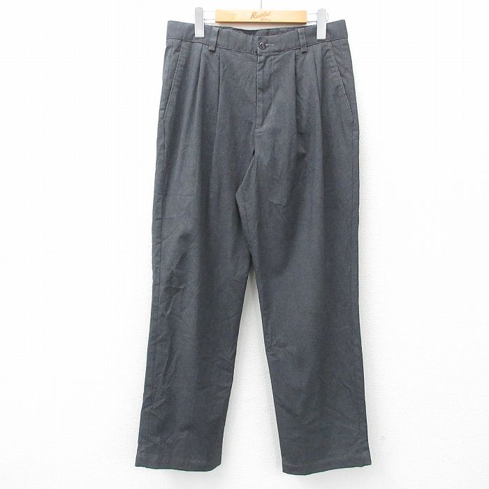 W32★古着 ドッカーズ パンツ メンズ 濃グレー 霜降り 25feb26 中古 ボトムス ロング