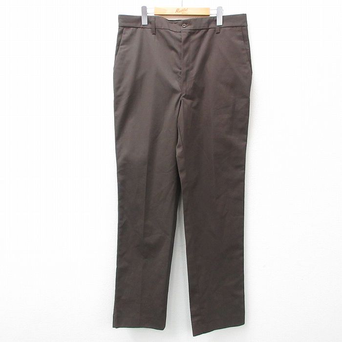 W38★古着 レッドキャップ ワーク パンツ メンズ 90年代 90s USA製 茶 ブラウン 25feb26 中古 ボトムス ロング