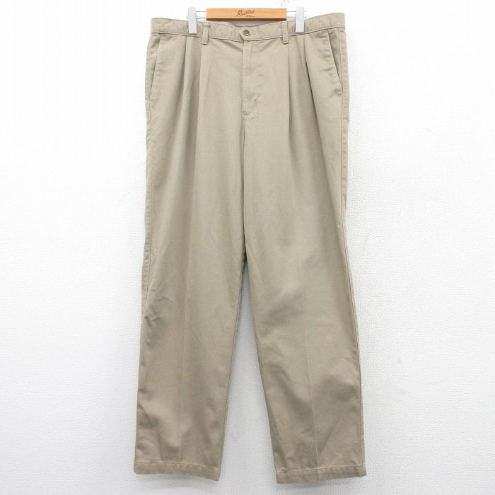 W38★古着 ドッカーズ チノ パンツ チノパン メンズ 00年代 00s コットン ベージュ カーキ 25feb26 中古 ボトムス ロング