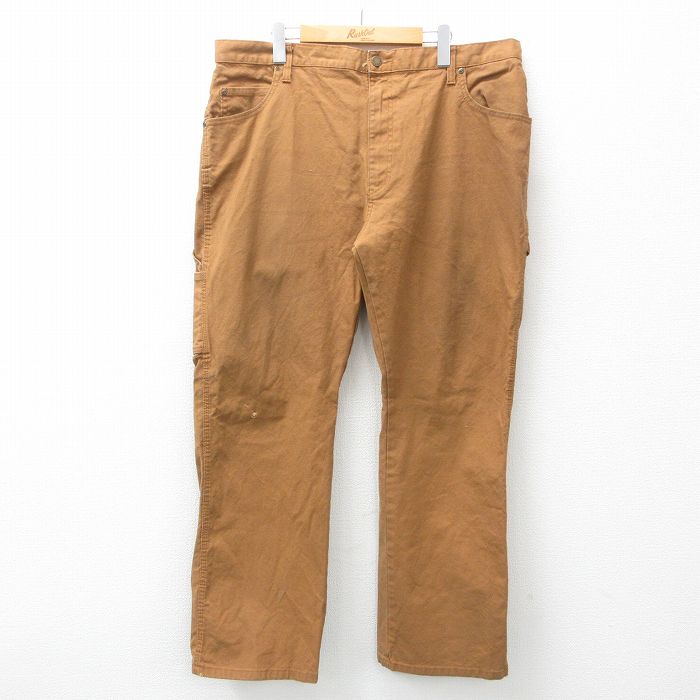 W40★古着 ディッキーズ Dickies ペインター パンツ メンズ 茶 ブラウン 25feb26 中古 ボトムス ロング