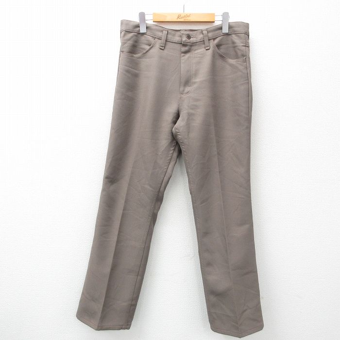 【20%OFF】W34★古着 ラングラー Wrangler ランチャー パンツ メンズ グレー系 25feb26 中古 ボトムス ロング