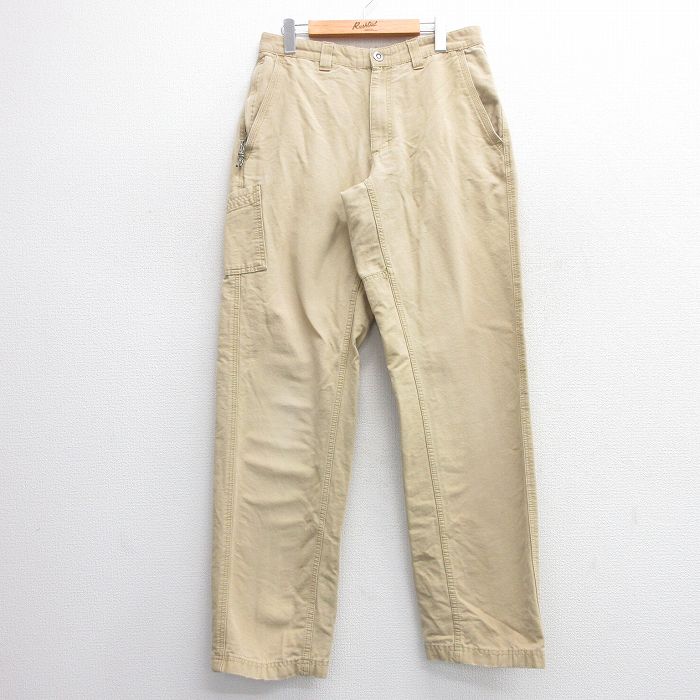 W33★古着 コロンビア COLUMBIA パンツ メンズ 00年代 00s コットン ベージュ カーキ 25feb27 中古 ボトムス ロング