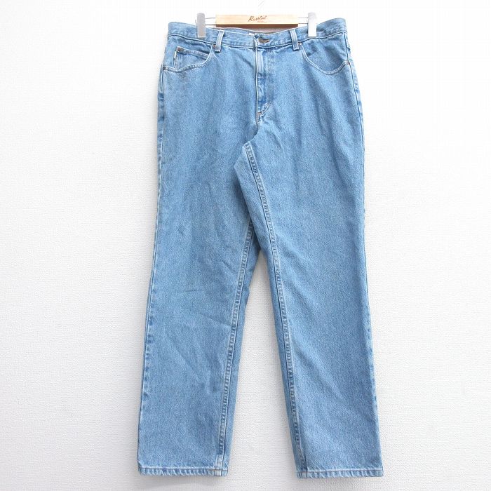 W36★古着 エルエルビーン LLBEAN ジーンズ メンズ 紺 ネイビー デニム 25feb27 中古 ボトムス ジーパン Gパン ロング パンツ