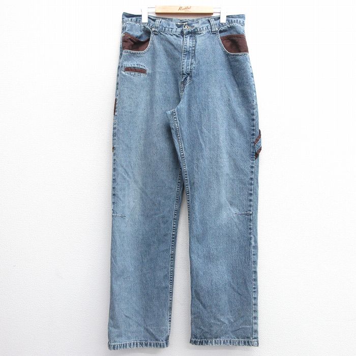 W34★古着 カーターズ ペインター パンツ メンズ 紺 ネイビー デニム他 25feb28 中古 ボトムス ロング