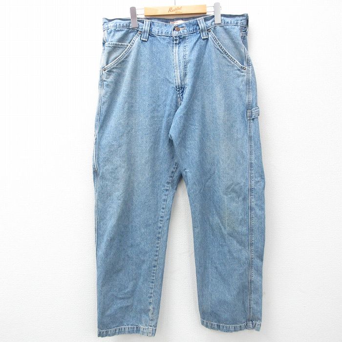 W38★古着 リーバイス Levis ペインター パンツ メンズ 紺 ネイビー デニム 25feb28 中古 ボトムス ロング