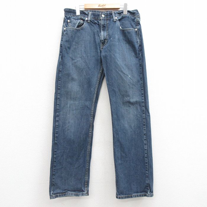 W35★古着 リーバイス Levis 569 ジーンズ メンズ コットン 紺 ネイビー デニム 25feb28 中古 ボトムス ジーパン Gパン ロング パンツ
