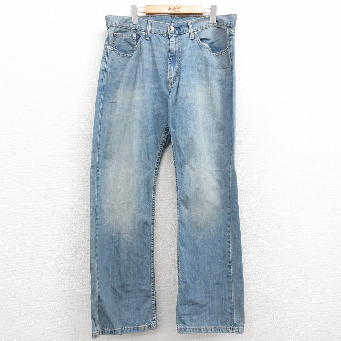 W37★古着 リーバイス Levis 559 ジーンズ メンズ ヒゲ コットン 紺 ネイビー デニム 25feb28 中古 ボトムス ジーパン Gパン ロング パンツ
