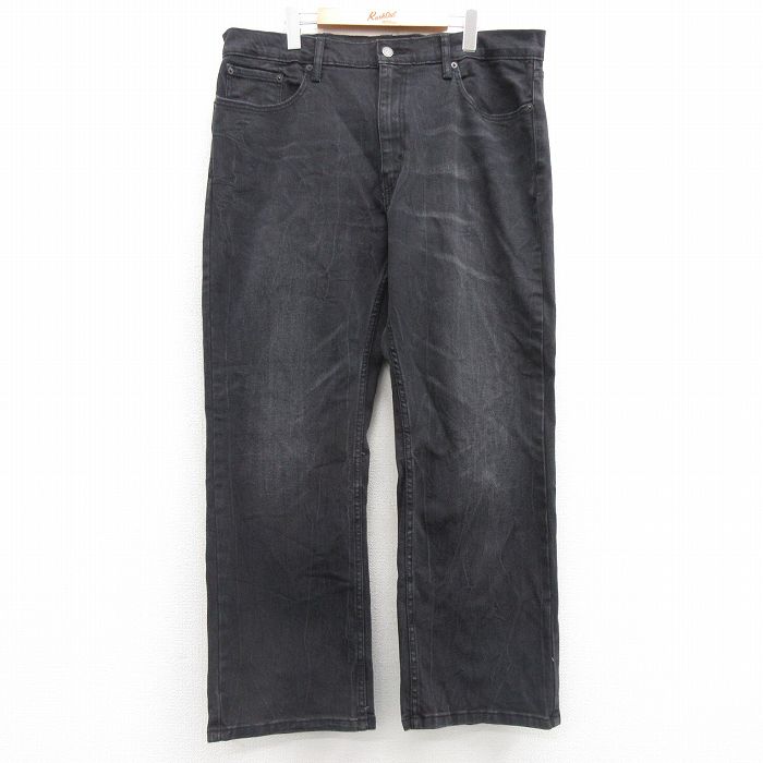W40★古着 リーバイス Levis 559 ジーンズ メンズ 大きいサイズ 黒 ブラック デニム 25feb28 中古 ボトムス ジーパン Gパン ロング パンツ