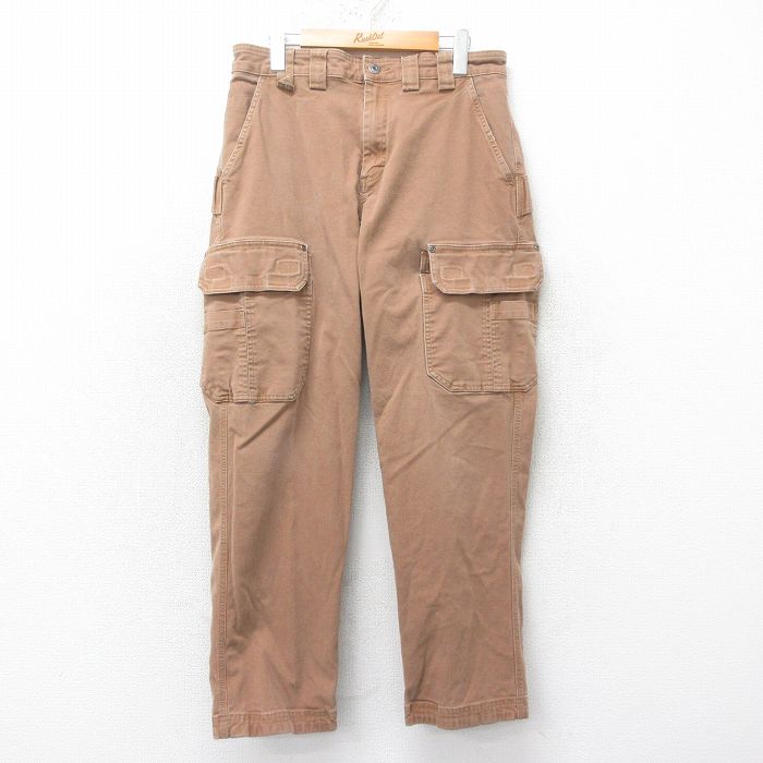 【20%OFF】W33★古着 カーゴ パンツ メンズ 茶 ブラウン 25feb28 中古 ボトムス ロング