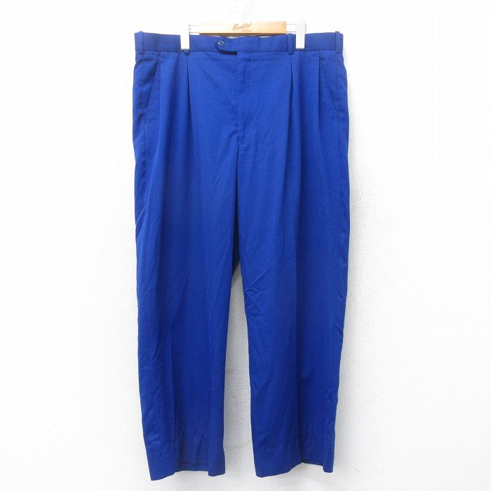 【20%OFF】W39★古着 パンツ メンズ 90年代 90s 青 ブルー 25feb28 中古 ボトムス ロング