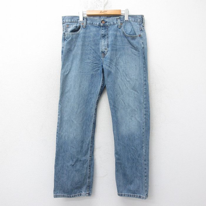 W38★古着 リーバイス Levis 569 ジーンズ メンズ コットン 紺 ネイビー デニム 25feb28 中古 ボトムス ジーパン Gパン ロング パンツ