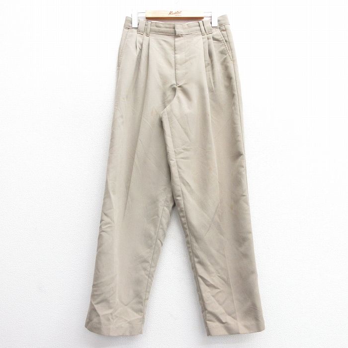 W29★古着 パンツ メンズ 80年代 80s タロン ベージュ カーキ 25feb28 中古 ボトムス ロング