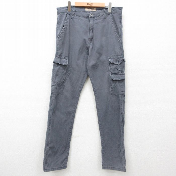 W35★古着 ラングラー Wrangler カーゴ パンツ メンズ グレー 25mar01 中古 ボトムス ロング
