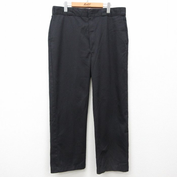 W38★古着 ディッキーズ Dickies ワーク パンツ メンズ 90年代 90s USA製 黒 ブラック 【spe】 25mar01 中古 ボトムス ロング