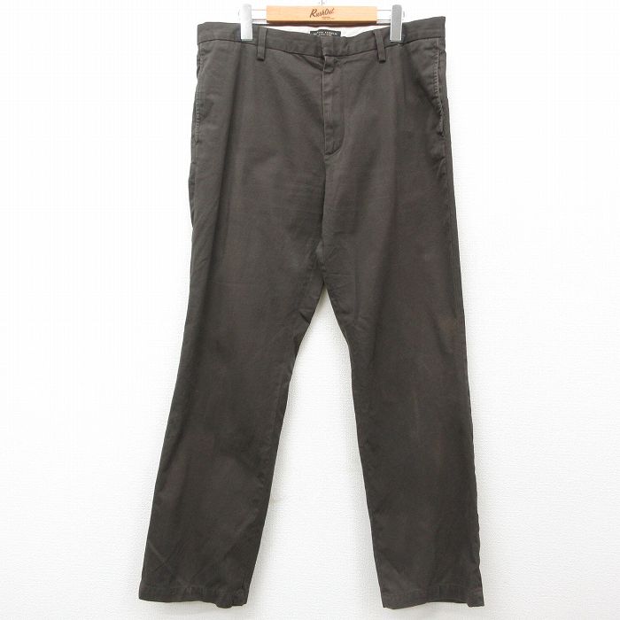 W36★古着 バナナリパブリック BANANA REPUBLIC パンツ メンズ コットン 濃緑 グリーン 25mar01 中古 ボトムス ロング