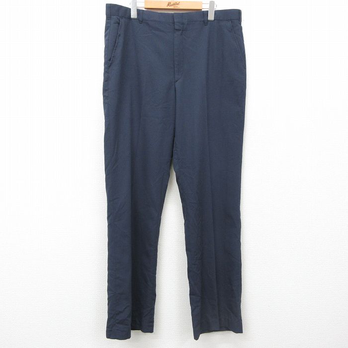 W38★古着 タウンクラフト スラックス パンツ メンズ 90年代 90s USA製 紺 ネイビー 25mar01 中古 ボトムス ロング