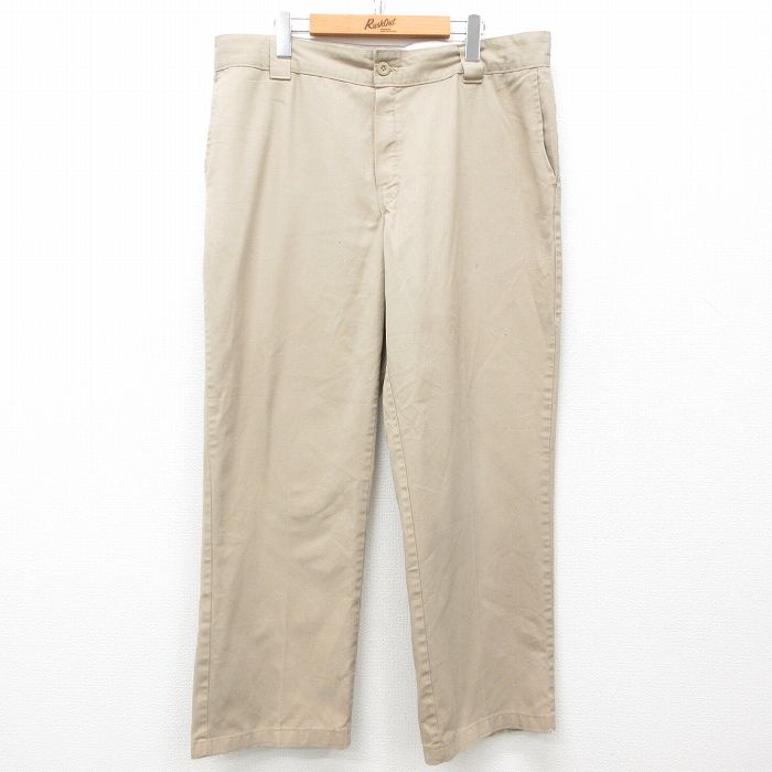 W39★古着 ディッキーズ Dickies ワーク パンツ メンズ ベージュ カーキ 25mar01 中古 ボトムス ロング