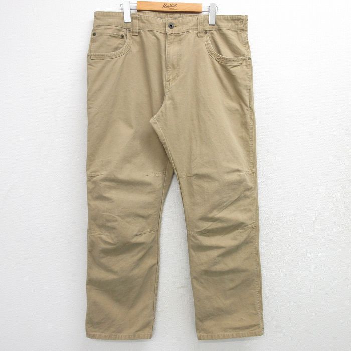 W38★古着 エディーバウアー パンツ メンズ コットン ベージュ カーキ 25mar01 中古 ボトムス ロング