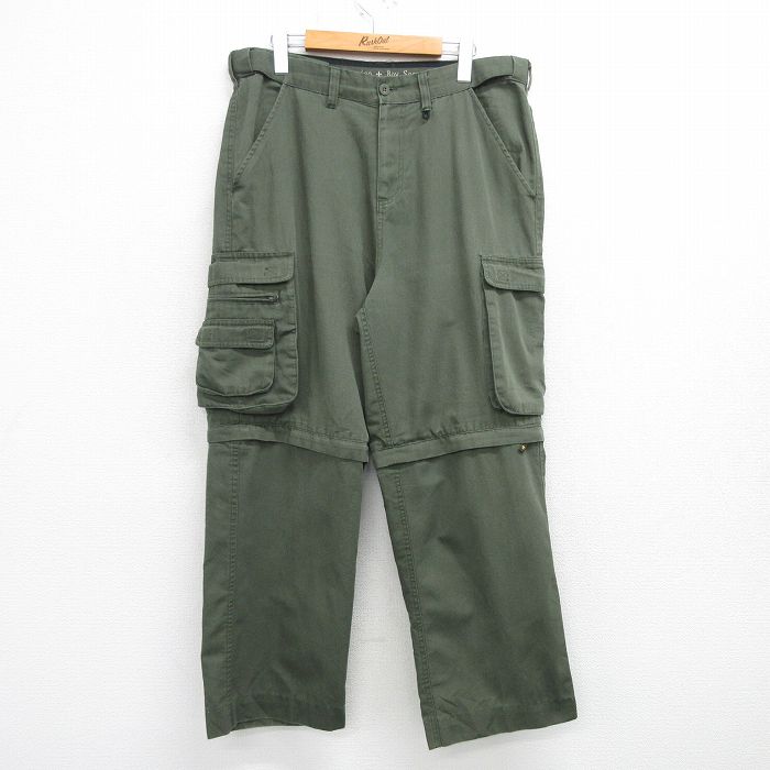 W33★古着 ボーイスカウト カーゴ パンツ メンズ 緑 グリーン 25mar01 中古 ボトムス ロング