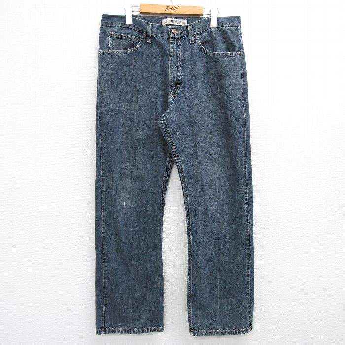 W36★古着 リー Lee ジーンズ メンズ コットン 紺 ネイビー デニム 25mar01 中古 ボトムス ジーパン Gパン ロング パンツ