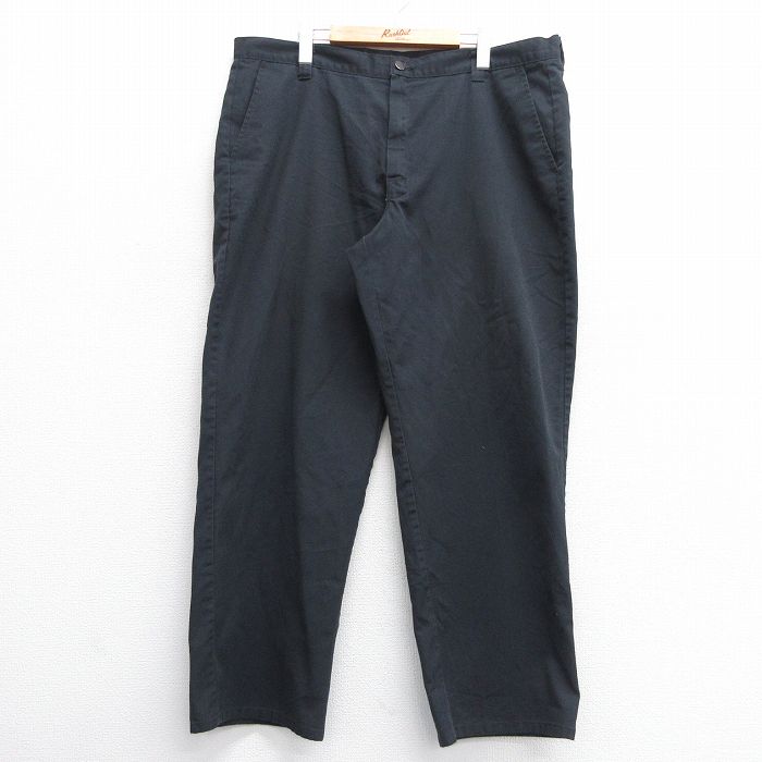 W40★古着 ディッキーズ Dickies ワーク パンツ メンズ 大きいサイズ 黒 ブラック 25mar01 中古 ボトムス ロング
