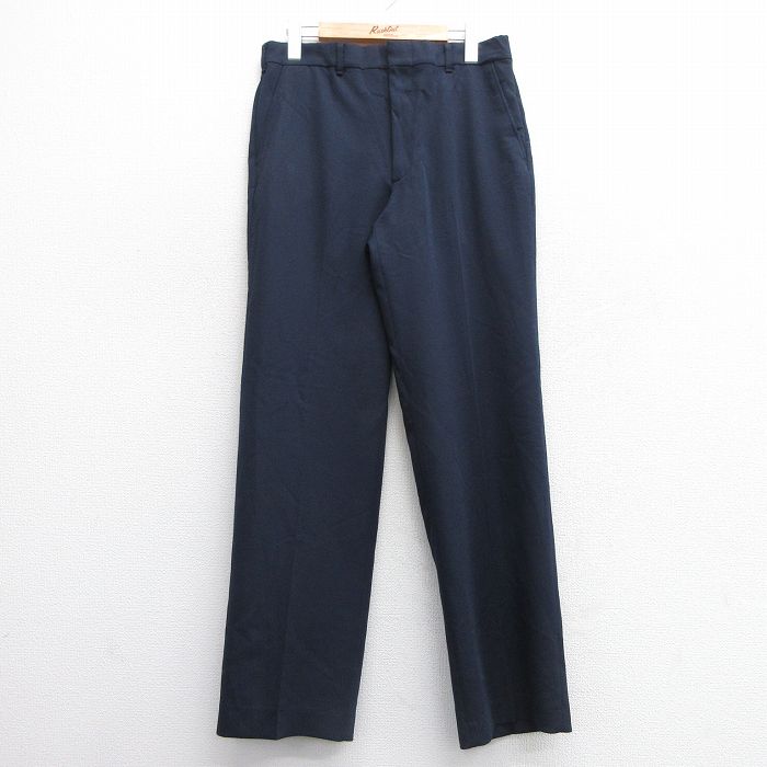 W31★古着 シアーズ スラックス パンツ メンズ 紺 ネイビー 25mar01 中古 ボトムス ロング