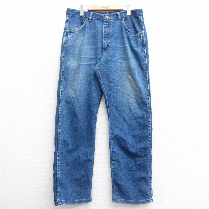 【50%OFF】W36★古着 ラングラー Wrangler ジーンズ メンズ 00年代 00s 紺 ネイビー デニム 25mar01 中古 ボトムス ジーパン Gパン ロング パンツ