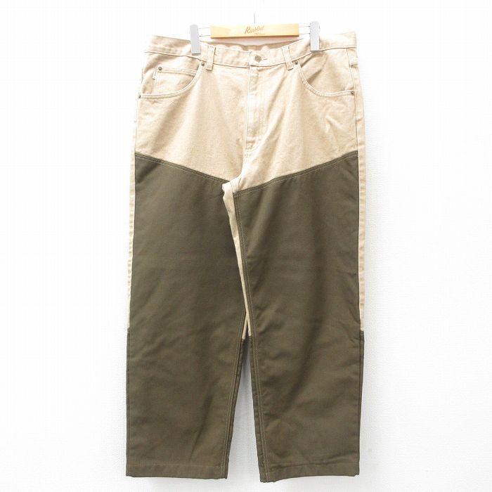 W39★古着 エルエルビーン LLBEAN ハンティング パンツ メンズ 90年代 90s コットン USA製 ベージュ他 カーキ 【spe】 25mar01 中古 ボトムス ロング