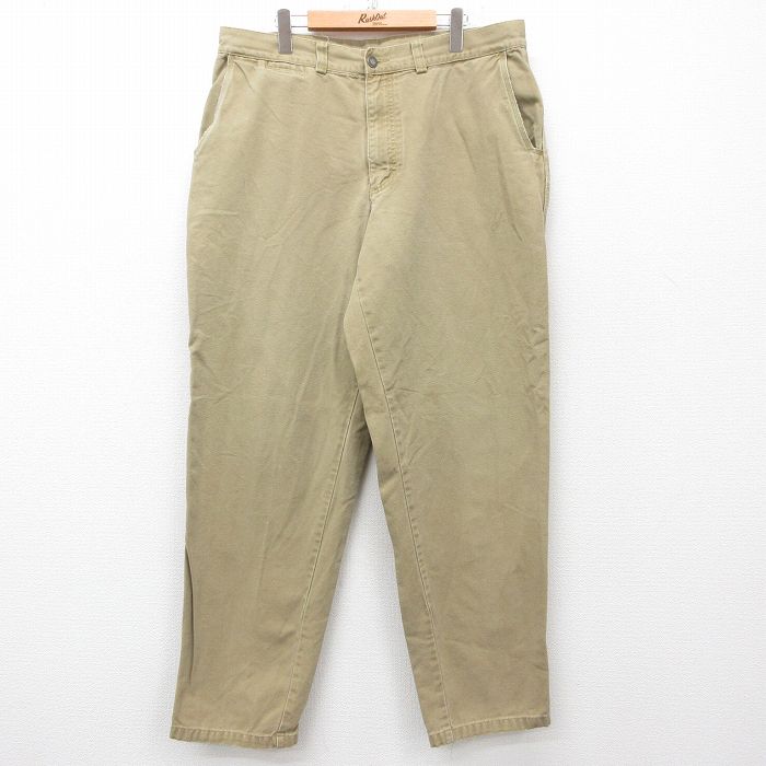 W38★古着 パタゴニア patagonia パンツ メンズ 00年代 00s ダック地 コットン ベージュ カーキ 25mar03 中古 ボトムス ロング