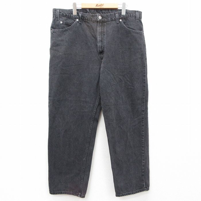 W40★古着 リーバイス Levis 553 ジーンズ メンズ 00年代 00s 大きいサイズ コットン 黒 ブラック デニム 25mar03 中古 ボトムス ジーパン Gパン ロング パンツ