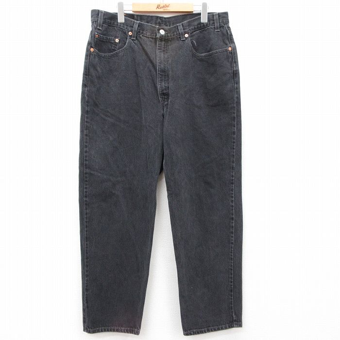 W37★古着 リーバイス Levis 550 ジーンズ メンズ 00年代 00s コットン 黒 ブラック デニム 25mar03 中古 ボトムス ジーパン Gパン ロング パンツ
