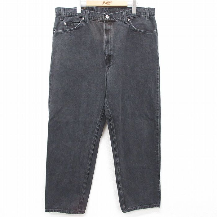 W40★古着 リーバイス Levis 553 ジーンズ メンズ 00年代 00s 大きいサイズ コットン 黒 ブラック デニム 【spe】 25mar03 中古 ボトムス ジーパン Gパン ロング パンツ