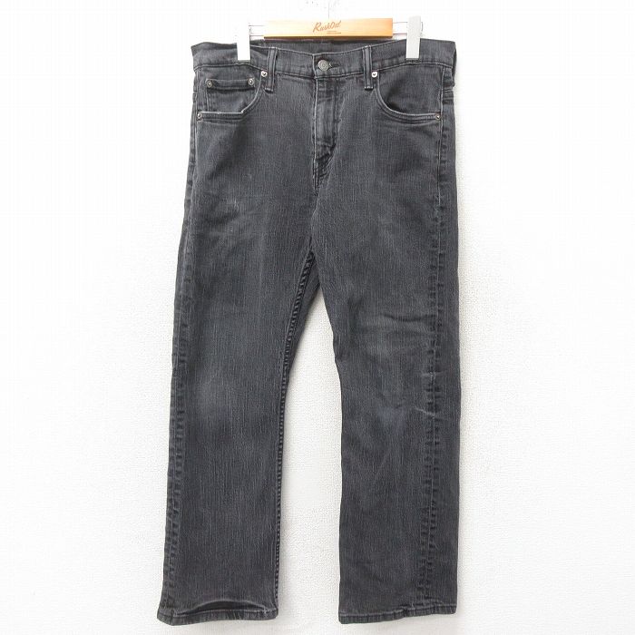 W32★古着 リーバイス Levis 569 ジーンズ メンズ 黒 ブラック デニム 25mar03 中古 ボトムス ジーパン Gパン ロング パンツ
