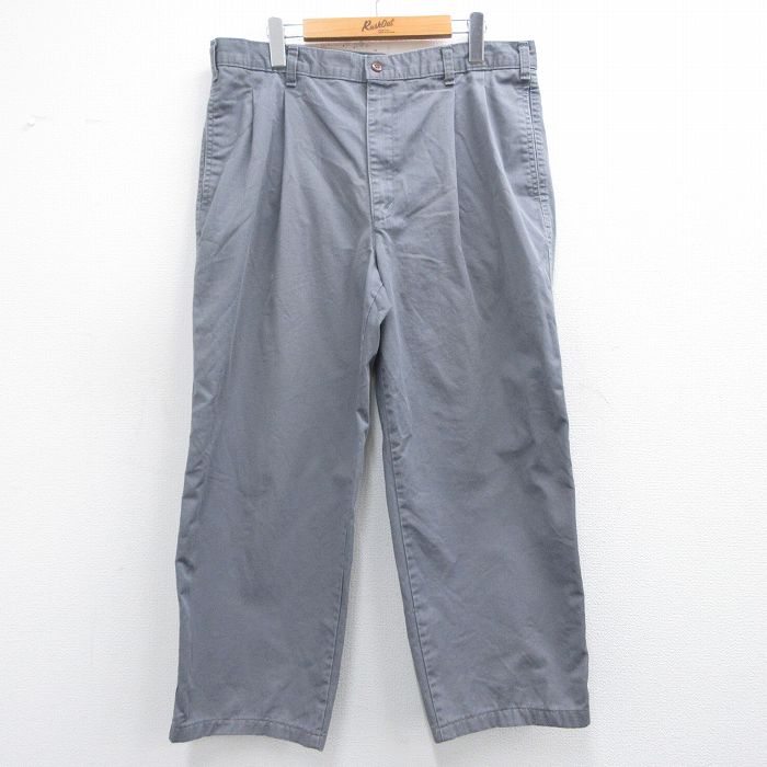 W34★古着 ドッカーズ チノ パンツ チノパン メンズ 90年代 90s コットン USA製 グレー 25mar04 中古 ボトムス ロング