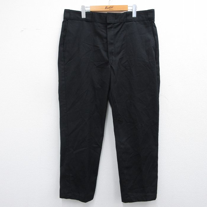 W39★古着 ディッキーズ Dickies 874 ワーク パンツ メンズ 黒 ブラック 25mar04 中古 ボトムス ロング